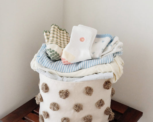 Grip Socks in Laundry Basket