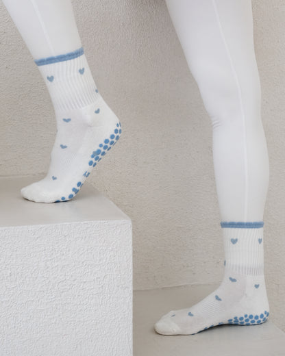Misty Hearts Grip Sock