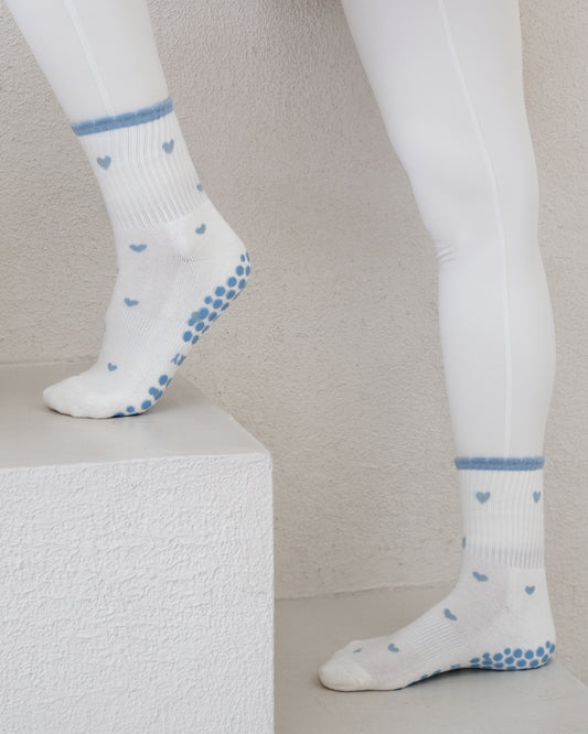 Misty Hearts Grip Sock